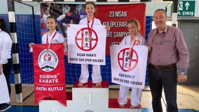 Edirne Keşan’da karatede 95 madalya ile tarihi rekor!