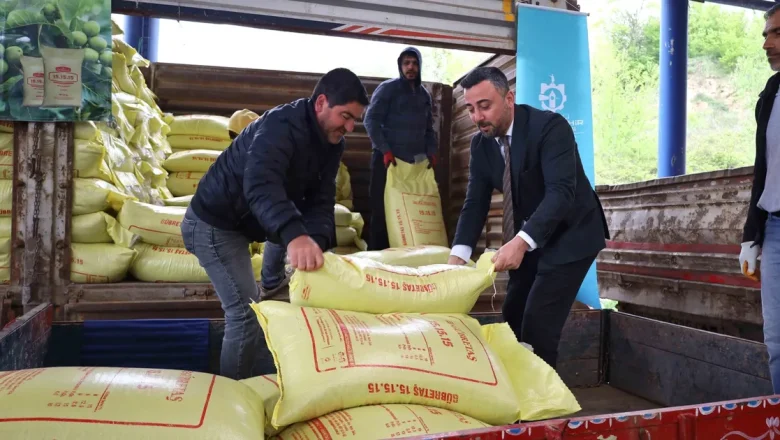 Kocaeli’den yaklaşık 2 bin üreticiye 500 ton gübre desteği