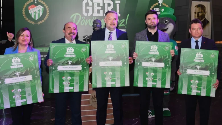 Bursa Osmangazi’de yeşil-beyaz sevdalılar buluştu… Türkiye’nin ilk insansı robotundan Bursaspor’a destek